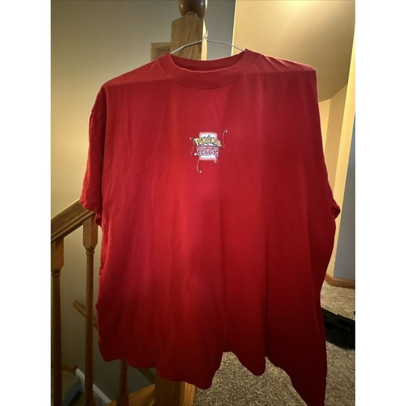 Vintage Official Pokemon T-Shirt Red Trading Card Game League Gym Leader (XL) - Picture 2 of 3